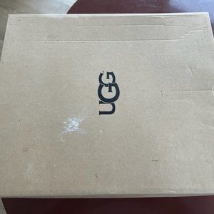 UGG Boots Black Leather Furry 7.5